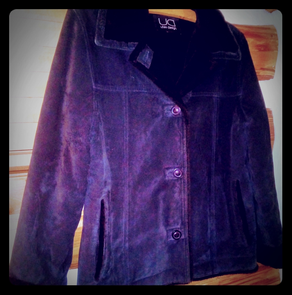 Suede leather jacket